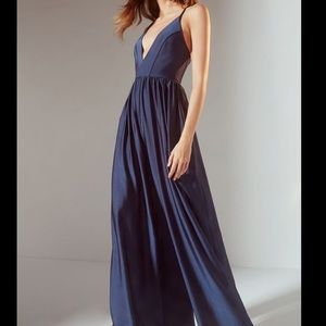 Urban outfitters plunging shimmer jumpsuit